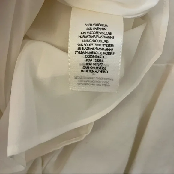 Alice + Olivia Palmira Linen Ruffle Sleeveless Mini Dress White 2 NWT - Picture 12 of 15